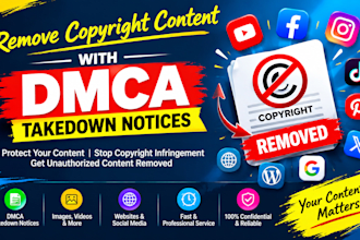 remove copyright content with dmca takedown notices
