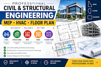 civil structural engineering mep hvac floor plan in idaho illinois colorado