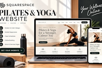 build squarespace pilate studio website yoga class booking website