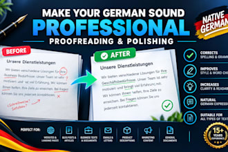 proofread and polish your german text professionally