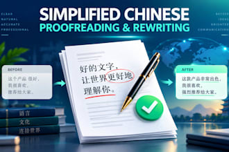 proofread and rewrite simplified chinese content