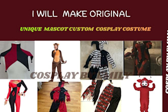 make custom anime cosplay, mascot suits, character costumes