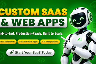 develop saas app, ai saas website, mobile app, ai web app and ai chat bots