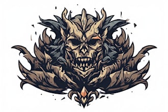 design a unique and detailed fantasy logo