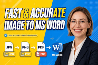 type image to ms word manually and retype scanned PDF to word