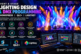 do event stage lighting design and program dmx lighting showxpress qlc lightkey