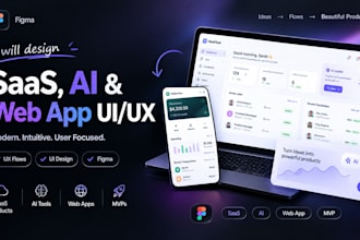 design saas, ai and web app UI UX in figma