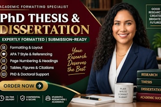 format doctoral dissertation, master thesis medical research and apa 7 reference