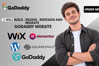 design godaddy website redesign godaddy, wix, squarespace square online store