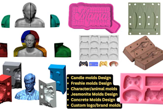 design custom silicone mold for candle soap resin concrete and casting projects