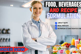formulate food and beverage products and develop custom recipes