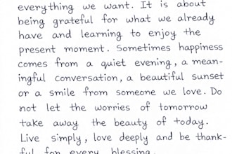 write in neat and beautiful handwriting