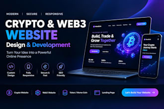 design a modern crypto website, web3 website or crypto landing page