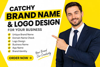 create catchy brand name, business name, company slogan domain name app name