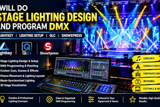 do stage lighting design and program dmx lightkey lighting setup qlc showxpress