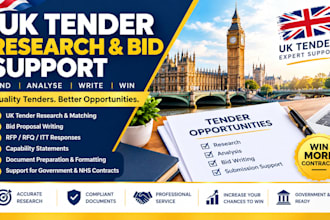 write and edit your uk government tender pqq, and bid proposal