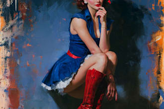 pin up girl and pin up girl illustration