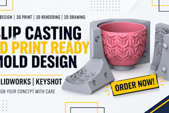 injection mold design plastic mold resin mold slip casting stl file 3d printing