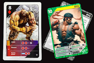 do custom card game playing card deck trading card game board game design card