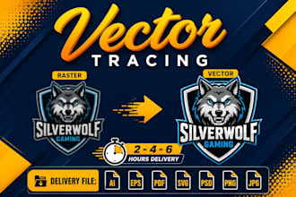 do vector tracing, vectorize image, convert logo to vector quickly