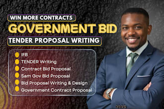 write ifb, tender proposal,  sam gov bids, government bid proposal, contract bid