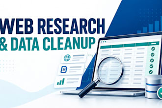 do web research, data entry and excel or CSV cleanup