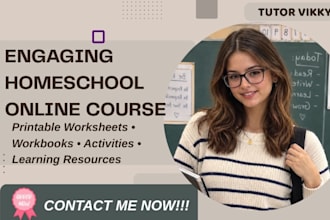 develop an online homeschool course curriculum and engaging kids course content