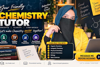 be your expert online chemistry tutor at any level and grade