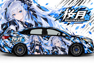 make modern wrap livery racing car wrap and itasha design