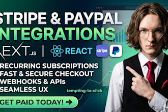 integrate stripe subscription or paypal in nextjs react