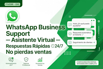 sere tu soporte al cliente y asistente virtual de whatsapp business