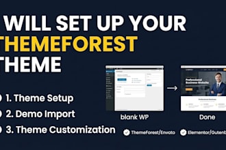install and customize themeforest wordpress themes and import demo