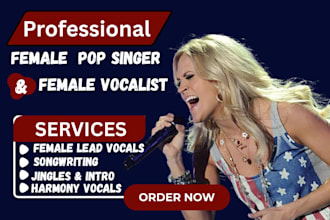 be your female singer and vocalist for your song