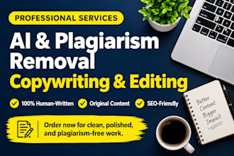 do copy writing, editing and human rewriting