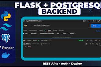 build python flask rest api with postgresql database