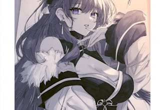 draw moe anime character, fanart, oc in my art style