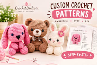 create custom crochet patterns for etsy and amigurumi