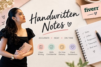 handwrite notes, letters, documents, and transcriptions