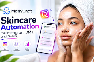 build manychat skincare automation for instagram dms and sales