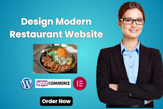 design modern restaurant wordpress website with elementor