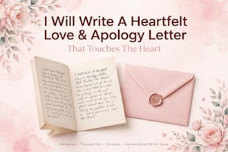 write a heartfelt love letter apology letter or business letter