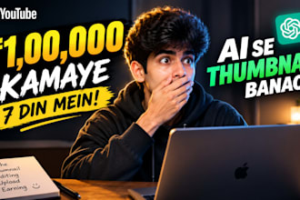 do professional youtube thumbnail for tech and gaming