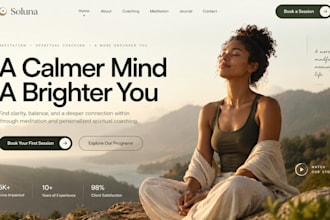 design squarespace meditation website spiritual coach holistic wellness website