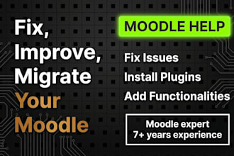 fix moodle, upgrade, customize and add functionalities
