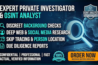 do professional osint background check and private investigator search