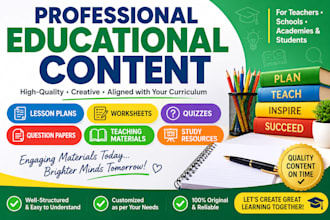 create professional lesson plans worksheets quizzes and teaching materials