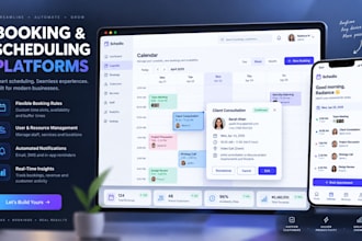build custom react js node js booking platform or scheduling app