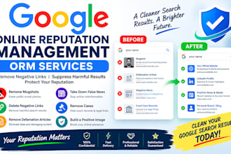 online reputation management, ORM, services to suppress negative links
