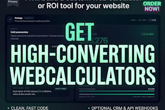 build a custom web calculator or ROI tool for your website