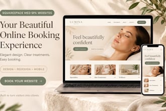design or redesign a squarespace med spa website or create squarespace website